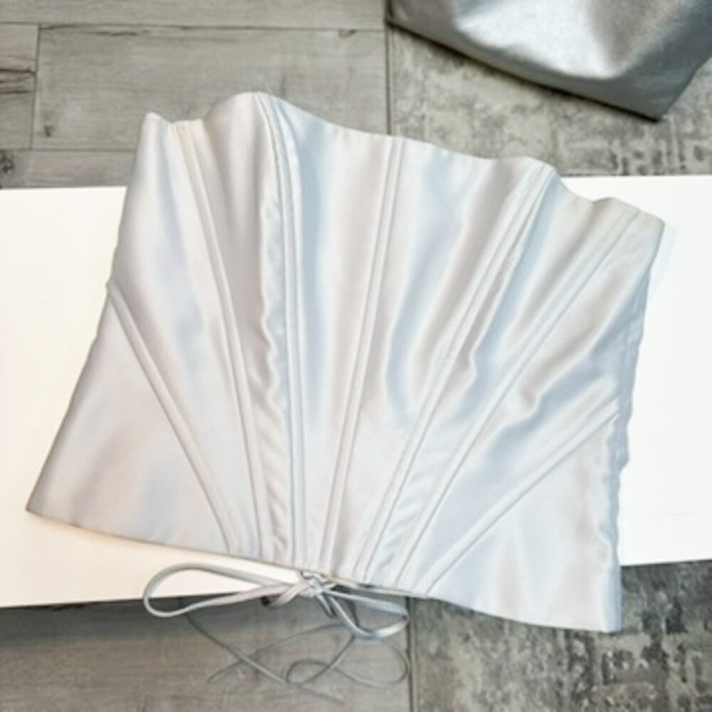 BCBG Satin Silver Corset - Picture 2 of 7